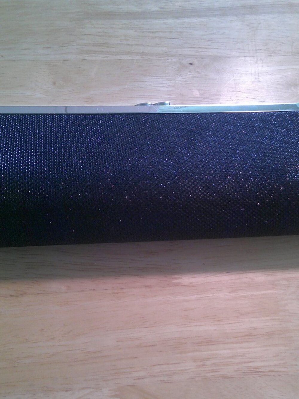 Black clutch bag with chain